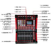 D12 konsol Audio Digital 12 saluran, peralatan suara plastik profesional