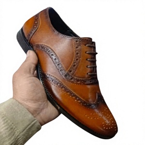 Chaussures habillées décontractées pour hommes en cuir de vachette verni noir, style Oxford, à lacets, légères et élégantes - Product Image 5