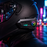 Casque de moto avec interphone vidéo, radio FM, étanche et anti-bruit, longue autonomie de la batterie.