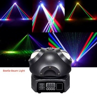 36W RGBW 4-in-1 Mini LED Moving Head Beam Bühnenlicht DMX512 Soundsteuerung Stroboskop-Effekt DJ Disco Party Bar Club