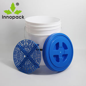 Cubo de Plástico Transparente de Grado Alimenticio de 4.5 Galones para Lavado de Autos con Tapas Azules de 5 Galones, Bidones con Filtro Innopack - Product Image 5