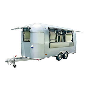 Outdoor Mobile Snack Food Cart Stainless Steel Multifunctional Vending Cart Coffee Milk Tea Ice Cream Hotdog Fast Food Business - Product Image 1