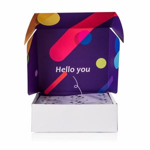 Empaquetado de ropa con logotipo corrugado de lámina de oro rosa personalizado, cartón de lujo artesanal, cajas de envío Personnalis para peluca - Product Image 2