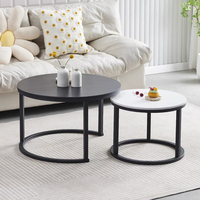 Ensemble de table de salon, table basse multifonctionnelle, style nordique