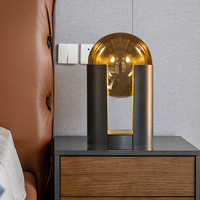 Lampe de chevet nordique créative, éclairage de luxe pour chambre à coucher, table en verre, personnalité, pour salon