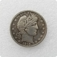 Réplique complète de la pièce de monnaie américaine Barber Half Dollar 50C en argent, de 1892 à 1915, antique, souvenir, objet de collection, cadeau