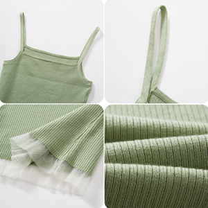 ללא שרוולים snitlewear נשים הספק סקסי מרובע טנק העליון קיץ y2k יוצא חולצה עם cami - Product Image 6