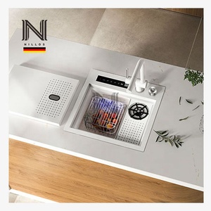 4442 <span class=keywords><strong>Mini</strong></span> <span class=keywords><strong>lave</strong></span>-vaisselle intelligent à purification hydroélectrique, anti-rayures, en acier inoxydable blanc, avec robinet à jet unique et barre cascade faite à la main - Product Image 2
