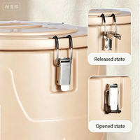 Conteneur alimentaire isotherme en acier inoxydable de qualité alimentaire à double paroi thermos/ glacière pour nourriture