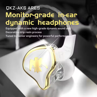 AK6-Ares Fones De Ouvido Com Fio Sports In-ear HIFI Headset dengan Mikrofon Bass Auriculares Con Cable