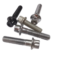 M6 M7 M8 Din 6921 Écrous de fixation plaqués zinc titane Tête Torx extérieure Boulon à bride hexagonale 12 points