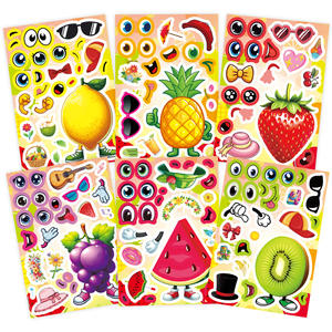 Mini formato decorativi simpatici adesivi di frutta Kawaii promozionali giocattoli per bambini fai da te adesivi di carta per regali per bambini progetti di artigianato creativo - Product Image 1