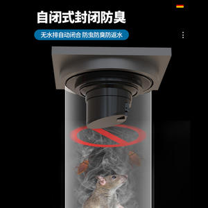 Desagüe de Piso Antirrobo de Latón Gunmetal Rectangular Anticorrosión para Ducha y Baño de Doble Uso con Conexión Roscada - Product Image 2