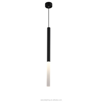 10W COB Noir Long Tube Bulles Moderne LED Lampe Acrylique Île Bar Compte Boutique Chambre Cuisine Luminaires Hanglamp Pedant Lumière
