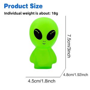 New Fluorescent PVC Squeeze Artificial Alien Cartoon <b>Doll</b> Creative Vinyl Kids' Toy Ornaments - Product Image 2