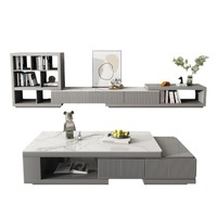 Table basse moderne en panneaux de roche de style italien, nouveau meuble TV minimaliste pour la maison ou le bureau, mobilier de salon