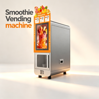 Máquina Expendedora de Smoothies de Acero Inoxidable con Pantalla Táctil, Licuadora Automática de Frutas Frescas, Máquina de Bebidas de Autoservicio Comercial con Refrigeración