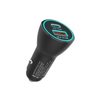 Chargeur de voiture PD 58,5 W rapide, double port USB Type-C, charge rapide QC3.0, adaptateur allume-cigare, moule privé, compact et mini