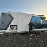 Maisons conteneurs entièrement meublées, maison préfabriquée en capsule avec salle de bain, structure en acier, utilisation hôtelière de luxe