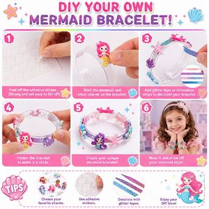 Whimsical Kids Make Your Own Hair Kit DIY Headbands Butterfly <b>Clips</b> Flower Bows Gems Creative Gift Box Supply Wholesale - Product Image 2