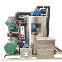 Machine à glace en flocons de 3000 kg à alimentation directe d'usine avec compresseur et pompe à eau pour la pêche commerciale haute précision