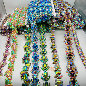 Chất Lượng Cao Nhà Máy Trực Tiếp Khác Nhau Lễ Hội Trims Bling Đá Quý Nhựa Rhinestone Đính Trim - Product Image 2