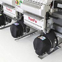Machine à broder industrielle informatisée 3 têtes 12 aiguilles chapeaux/vêtements/tissu à broder plat moteur à usage d'usine