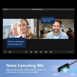 Casque sans fil professionnel supra-auriculaire à réduction de bruit pour bureau, centre d'appels, avec microphone pour <span class=keywords><strong>PC</strong></span> - Product Image 6