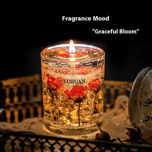 Vela Aromática de Cera de Flores Reales, Perfume Creativo para Dormitorio con Aromaterapia, Regalo de San Valentín en Vaso de Vidrio - Product Image 2