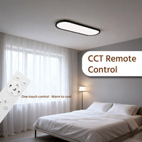Plafonnier LED rectangulaire contemporain ultra-plat 800 mm à montage en saillie AC 36W 3 températures de couleur (CCT) avec télécommande IP20 CE ROHS