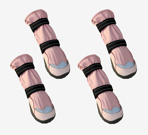 Bottes d'hiver pour <span class=keywords><strong>chien</strong></span>, mignonnes, chaudes, antidérapantes, à haute tige, pour l'extérieur, avec matériaux en tissu et caoutchouc 'Traverse' - Product Image 3