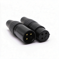 YIVO XSSH Audio HIFI Adaptateur Prise Or Brillant Noir 3 Broches XLR Connecteur En Gros Alliage Placage Microphone Jack Câble