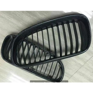 Pour BMW Série 3 <span class=keywords><strong>E92</strong></span> 1 Ligne Grille en Fibre de Carbone M3 <span class=keywords><strong>E92</strong></span> E93 <span class=keywords><strong>Noir</strong></span> Carbone Ligne Simple Grille Avant 2006-2009 - Product Image 1