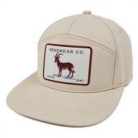 Casquettes Snapback en Coton Structuré à 7 Panneaux avec Logo Tissé Personnalisé ODM pour l'Extérieur