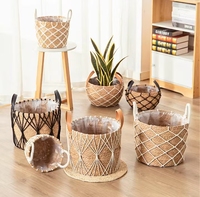 Panier de rangement en algues marines, décoration pour la maison et le jardin, panier de rangement fait main, vente en gros, protection de l'environnement