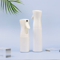 Flacon pulvérisateur rond vide en PET de 200 ml et 300 ml avec gâchette à brume fine continue pour désinfectant pour les mains et parfum, disponible en OEM