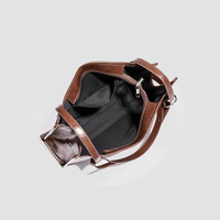 Sac fourre-tout simple et rétro en cuir PU souple grande capacité pour ordinateur portable, sac à bandoulière pour femme, fermeture éclair étanche, idéal pour étudiants et professionnels