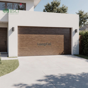 Porte de garage en aluminium imitation bois Andexin, vente en gros d'usine, approvisionnement en vrac, qualité stable, idéale pour les projets immobiliers - Product Image 1