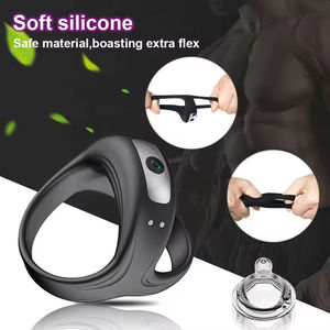 Offre Spéciale – Anneau de Retardement Masculin en Silicone Rechargeable par USB, Anneau Triple Verrouillage pour le Sperme avec Caractéristique Douce, Nouveau Design - Product Image 5