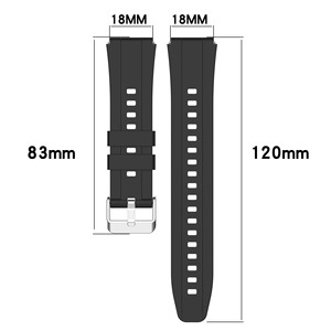 Bracelet de montre en silicone de haute qualité, compatible, élégant, réglable, pour <span class=keywords><strong>Haylou</strong></span> RT2 LS10/RS4 - Product Image 3