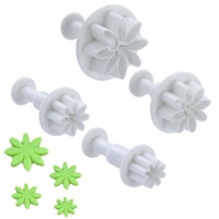 4 pièces outils de décoration de gâteau, ensemble de 8 pétales de fleur marguerite fondant sucre plongeur cutter pour gâteau et pâtisserie