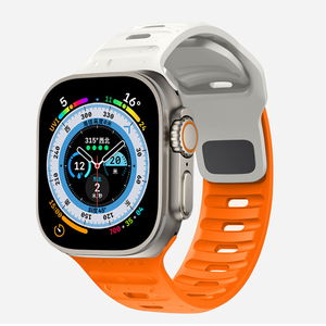 สายนาฬิกาซิลิโคนสำหรับ Apple Watch ultra 49mm 9 7 45mm 41mm, สายรัดข้อมือยางสำหรับ <span class=keywords><strong>iWatch</strong></span> 6 <span class=keywords><strong>5</strong></span> 4 <span class=keywords><strong>44mm</strong></span> 40mm - Product Image 6