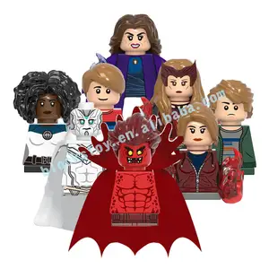 Super Heros Witch Billy Agatha Monica Tommy Vision Wanda Mephisto Mini Bricks Figures Building Blocks Toy X0309