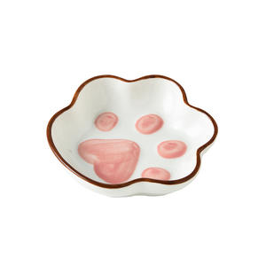Petite assiette japonaise <span class=keywords><strong>en</strong></span> céramique saveur griffe de <span class=keywords><strong>chat</strong></span> plat d'assaisonnement de <span class=keywords><strong>sauce</strong></span> soja maison dessin animé mignon durable et stocké - Product Image 6