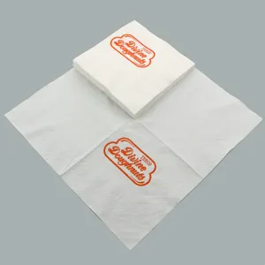 Serviettes de table imprimées pour restaurants Serviette en papier en bambou Serviette en papier d'impression personnalisée 1-4ply Qualité européenne en contact alimentaire