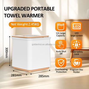 Mini chauffe-serviettes de comptoir à température réglable à 3 niveaux Arrêt automatique Chauffe-serviettes chauffant seau avec réglage de l'heure - Product Image 2