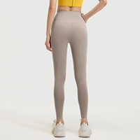 Pantalon de yoga taille haute pour femme en Spandex/Polyester, haute élasticité, respirant, infroissable, effet push-up et amincissant