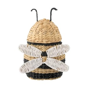 Handmade Straw Bee <b>Storage</b> <b>Basket</b> Round 5L-10L Capacity Toys Organizer Household <b>Storage</b> <b>Basket</b> - Product Image 5