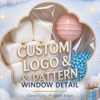 Boîte cadeau de Noël bleu ciel sur mesure avec poignée, impression ciel bleu et impression cadeau enveloppant pour emballage alimentaire