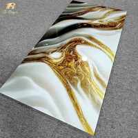 Carrelage en marbre blanc veiné or brillant poli Springletile, carrelage en porcelaine brillant décoratif pour décoration intérieure de luxe